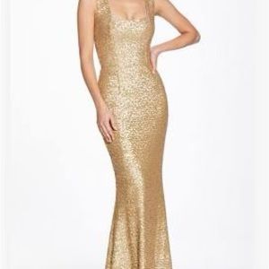 Dress the Population Gold sequence dress size small $100